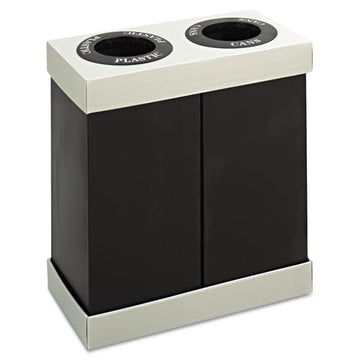 Safco® At-your-disposal Recycling Center, Polyethylene, Two 56 Gal Bins, Black freeshipping - TVN Wholesale